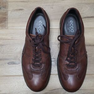 Ecco Brown Leather Casual Men's Lace Up Shoe Size 8/8.5